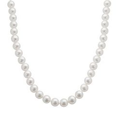 18k White Gold AA Akoya Cultured Pearl Necklace 18 in. by