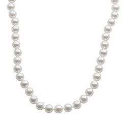 18k White Gold AA Akoya Cultured Pearl Necklace 18 in. by