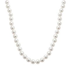 18k White Gold AAA Akoya Cultured Pearl Necklace 18 in. by