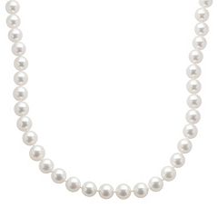 18k White Gold AAA Akoya Cultured Pearl Necklace by