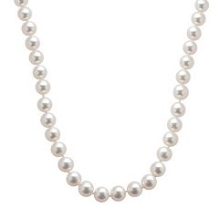 18k White Gold AAA Akoya Cultured Pearl Necklace by