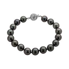 18k White Gold Tahitian Cultured Pearl Bracelet by