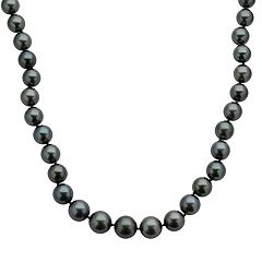 18k White Gold Tahitian Cultured Pearl Necklace (9-11.5 mm) 18 in. by