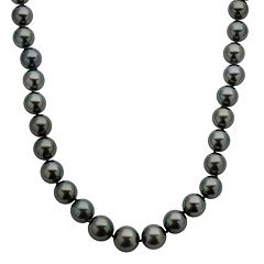 18k White Gold Tahitian Cultured Pearl Necklace (10-12.5 mm) 18 in. by