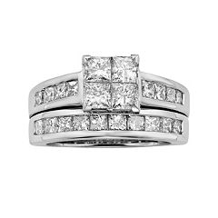 Princess-Cut Diamond Engagement Ring Set in 14k White Gold (3 ct. T.W.) by