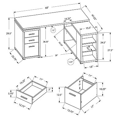 Monarch L-Shape Computer Desk