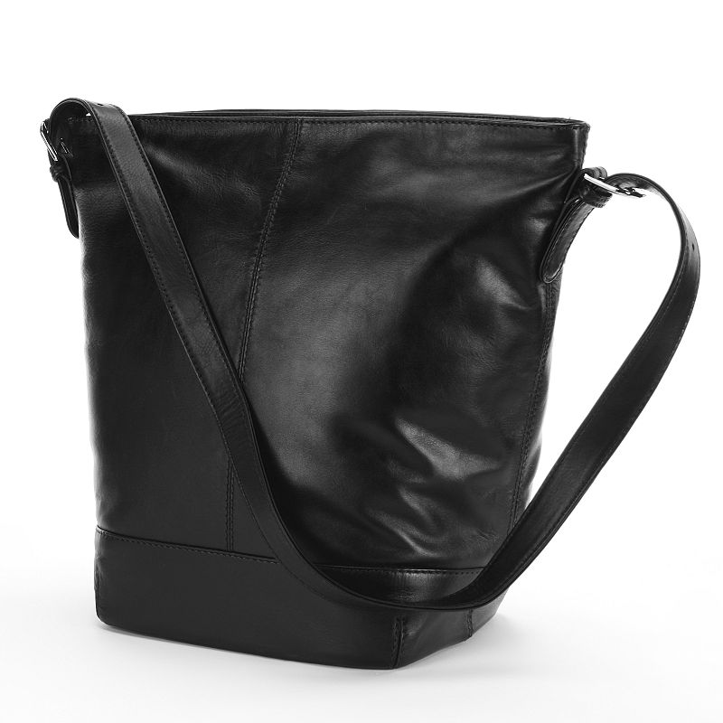 ili Leather Bucket Bag, Women's, Black