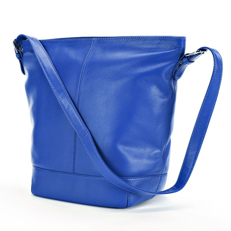 ili Leather Bucket Bag, Women's, Blue
