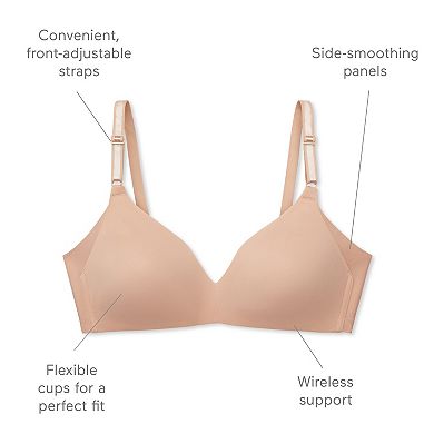 No Side Effects® Underarm-Smoothing Comfort Wireless Lightly Lined T-Shirt  Bra 1056