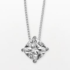 Forever Brilliant 14k White Gold Cushion-Cut 2-ct. T.W. Lab-Created Moissanite Pendant by