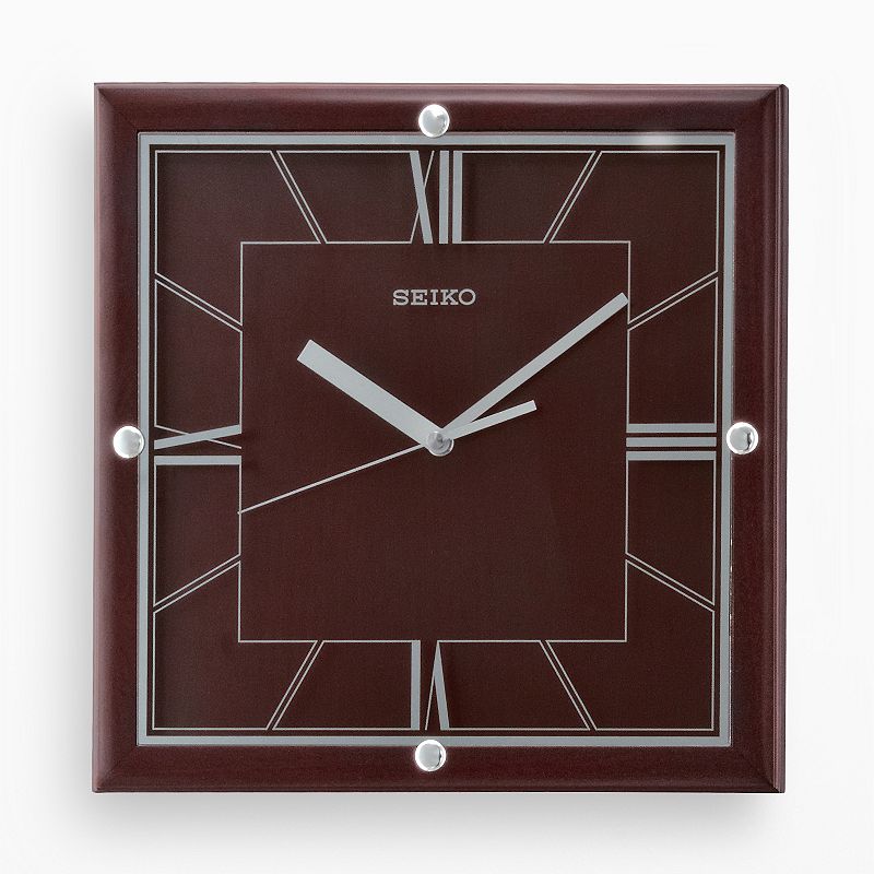Seiko Thistle Wood Wall Clock - QXA602BLH, Brown