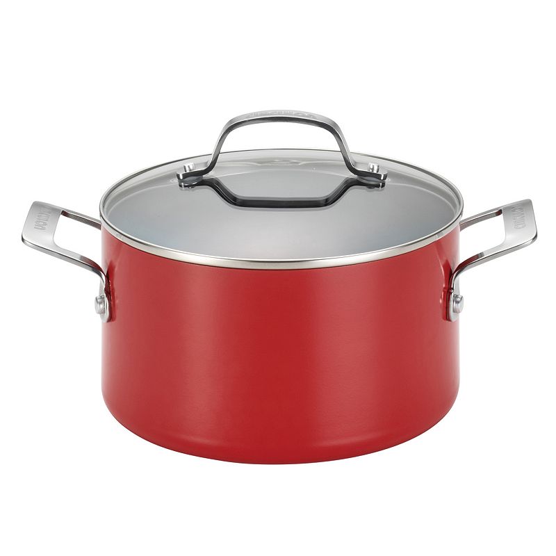 Circulon Genesis 4 1\/2-qt. Nonstick Aluminum Dutch Oven, Red