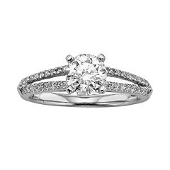 Round-Cut IGL Certified Colorless Diamond Engagement Ring in 18k White Gold (1 1/4 ct. T.W.) by