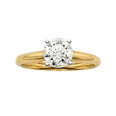 Round-Cut IGL Certified Colorless Diamond Solitaire Engagement Ring in 18k Gold (1 1/2 ct. T.W.) by