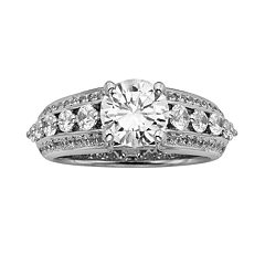 Round-Cut IGL Certified Diamond Engagement Ring in 14k White Gold (2 1/2 ct. T.W.) by