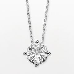 Forever Brilliant 14k White Gold Round-Cut 1 1/2-ct. T.W. Lab-Created Moissanite Pendant by