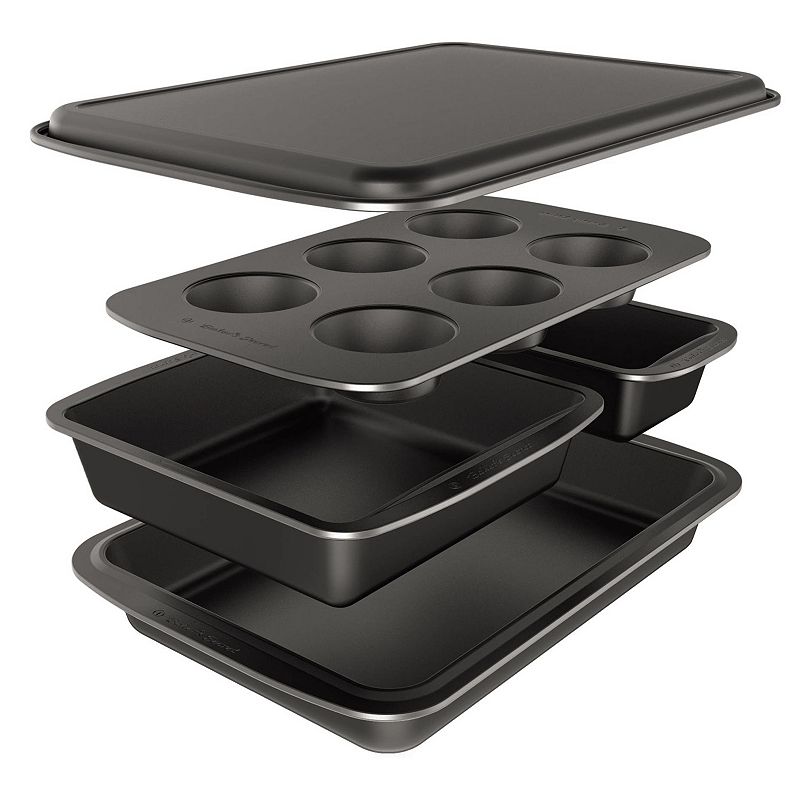 Baker's Secret Easy Store 5-pc. Nonstick Bakeware Box Set, Black