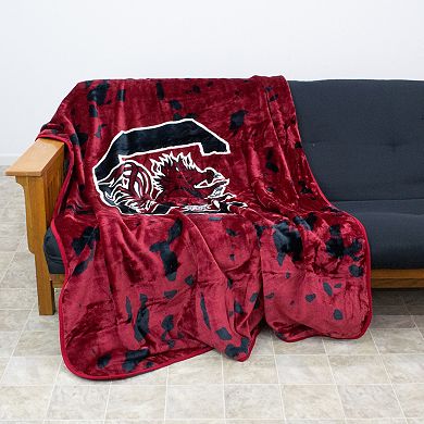College Covers South Carolina Gamecocks Raschel Throw Blanket