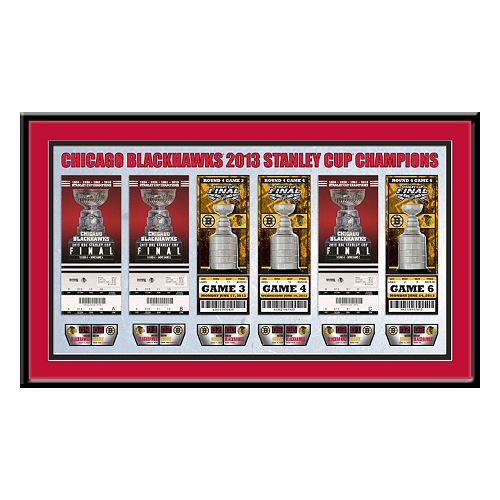 Chicago Blackhawks 2013 Stanley Cup Finals Tickets To History Framed Print