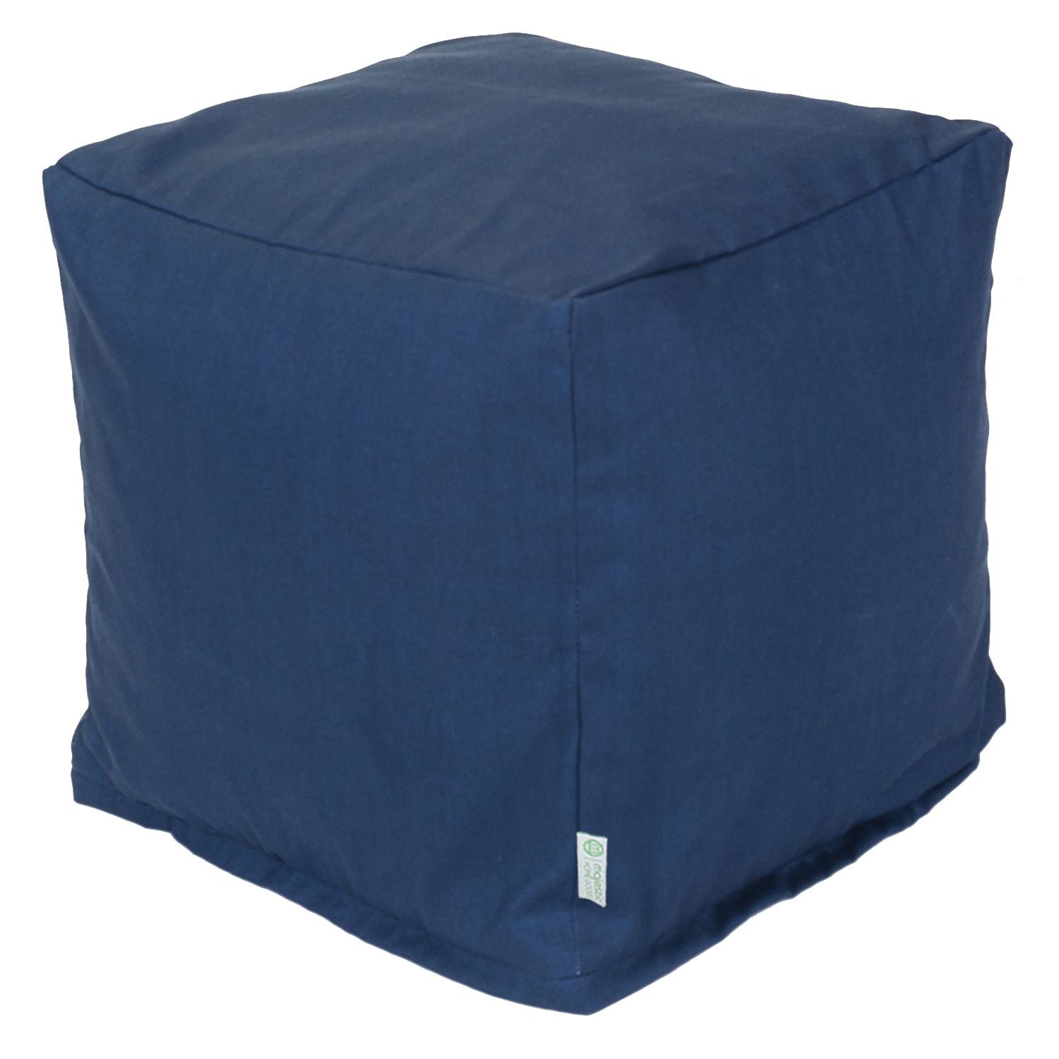 Majestic Home Goods Indoor Outdoor Small Navy Blue Cube Ottoman