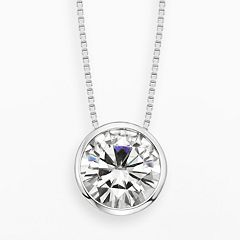 Forever Brilliant 14k White Gold 2 5/7-ct. T.W. Round-Cut Lab-Created Moissanite Pendant by