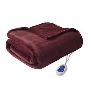 Beautyrest Oversized Microlight to Berber Heated Throw