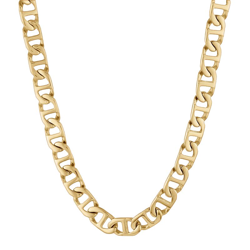 Yellow IonPlated Stainless Steel Mariner Chain Necklace 24in.