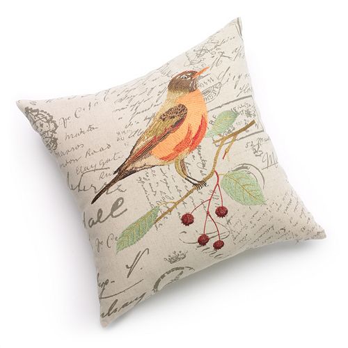 Terry Bird Decorative Pillow