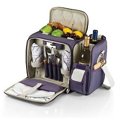 Picnic Time Malibu Aviano Insulated Picnic Tote with Service for 2