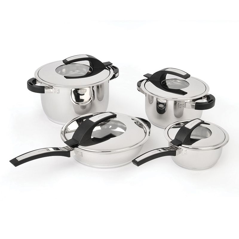 BergHOFF Virgo 8-pc. Stainless Steel Cookware Set, Silver