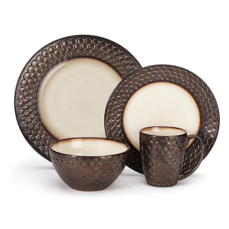 Brown Stoneware Dinnerware Set Kohl's