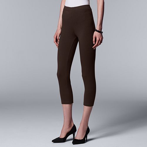 Simply Vera Vera Wang Cotton Capri LowRise Leggings