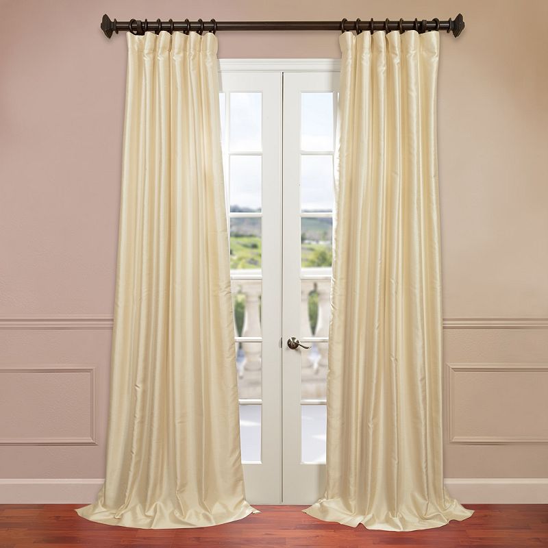 EFF Solid YarnDyed FauxDupioni Silk Window Panel 50'' x 108''