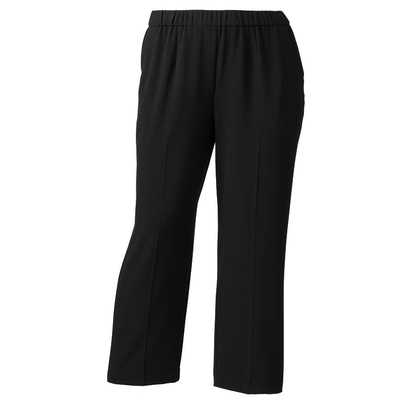 Plus Size Croft And Barrow® Solid Pull On Dress Pants 4238