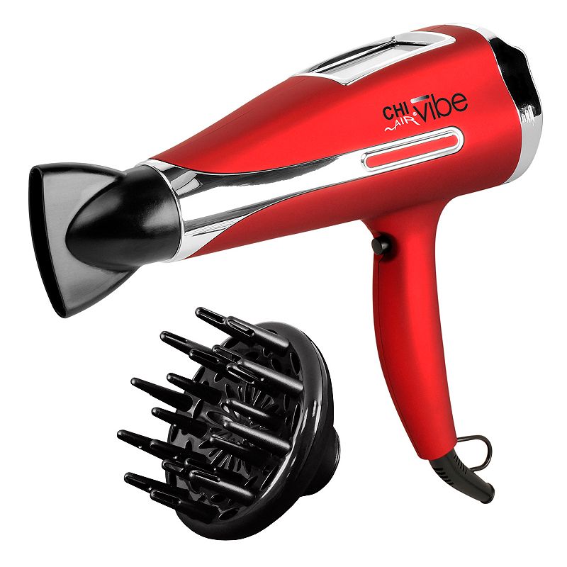 CHI Air Vibe Ceramic Ionizing Touchscreen Hair Dryer, Red