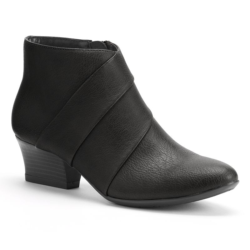 kohls ankle boots black