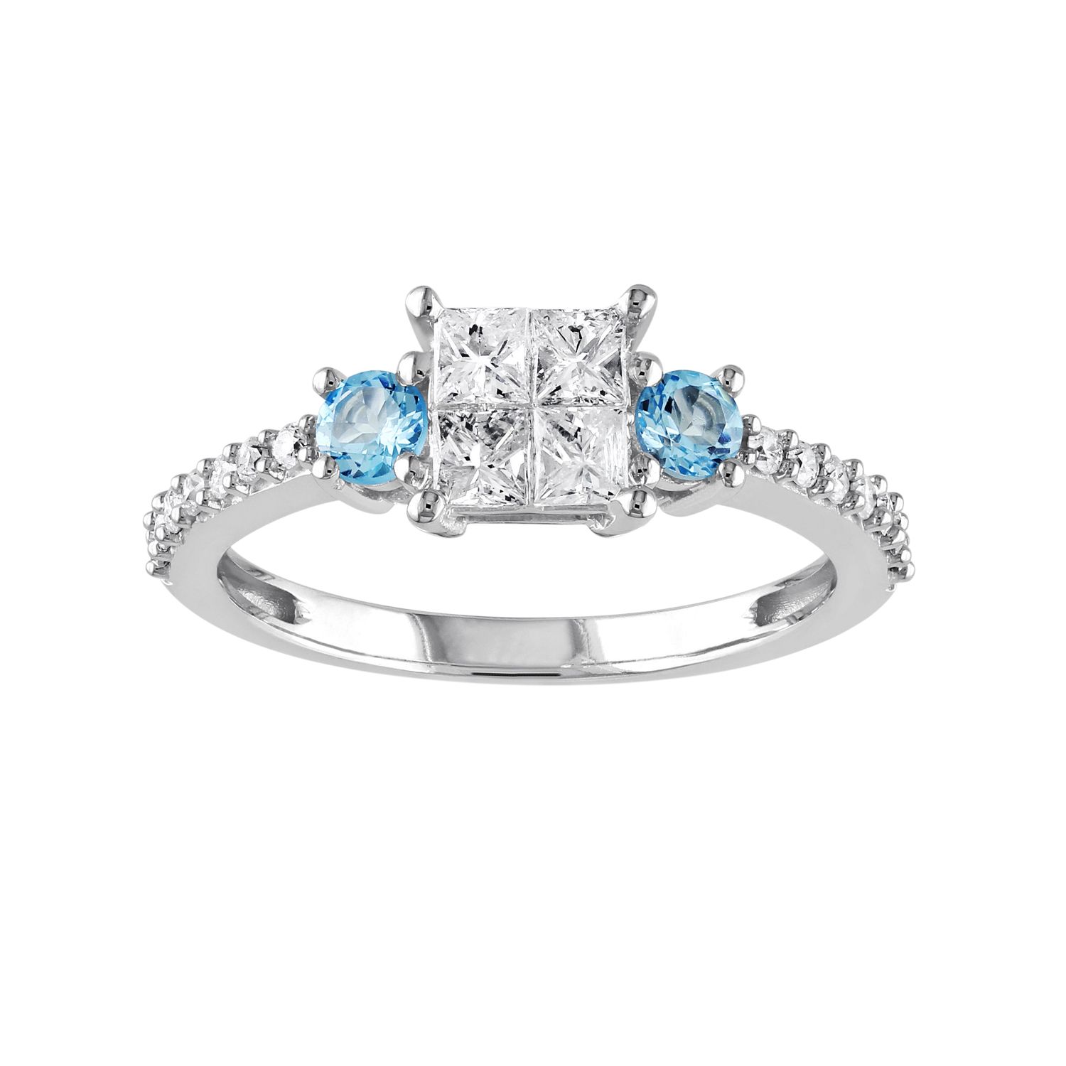 2ct blue diamond engagement ring