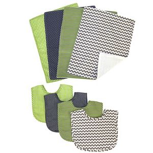 Trend Lab 8-pc. Perfectly Preppy Bib & Burp Cloth Set