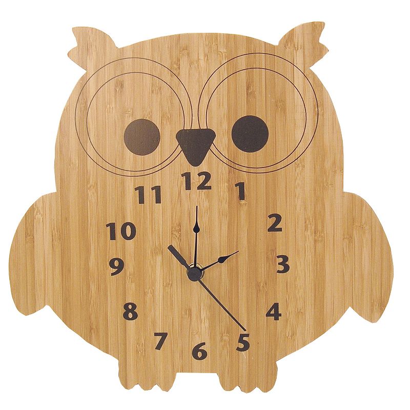 Trend Lab Northwoods Owl Wall Clock, Brown
