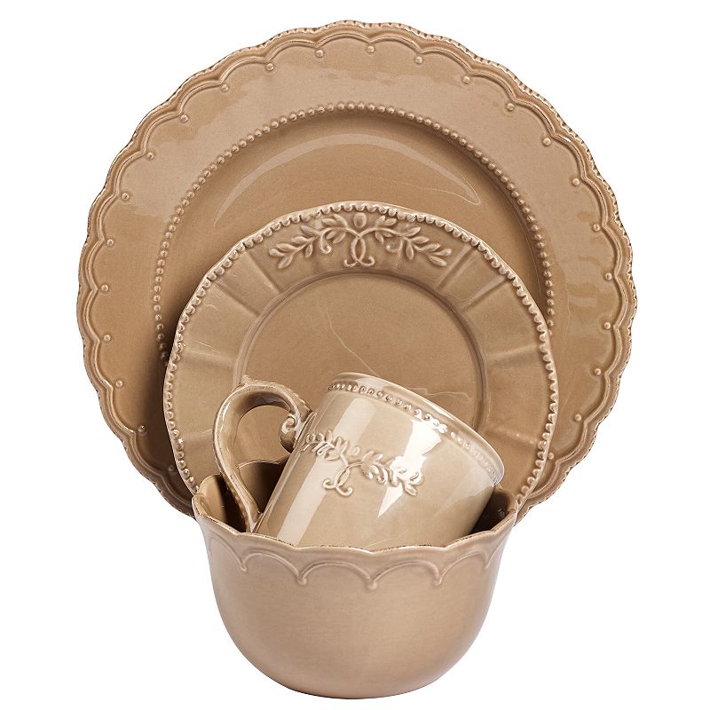 Brown Stoneware Dinnerware Set Kohl's