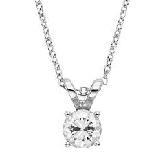1/2 Carat T.W. IGL Certified Diamond 18k Gold Solitaire Pendant Necklace by