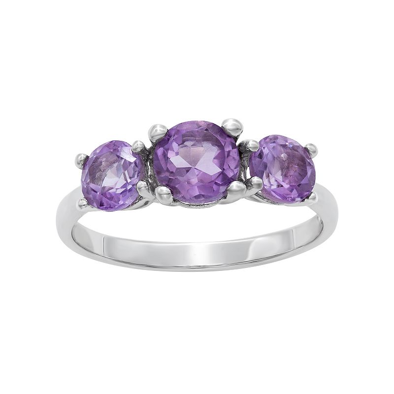 3 Stone Amethyst Ring Kohl's