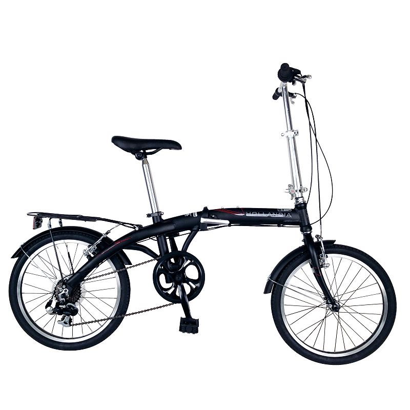 Unisex Hollandia Amsterdam 7 20-in. Folding Bike, Black