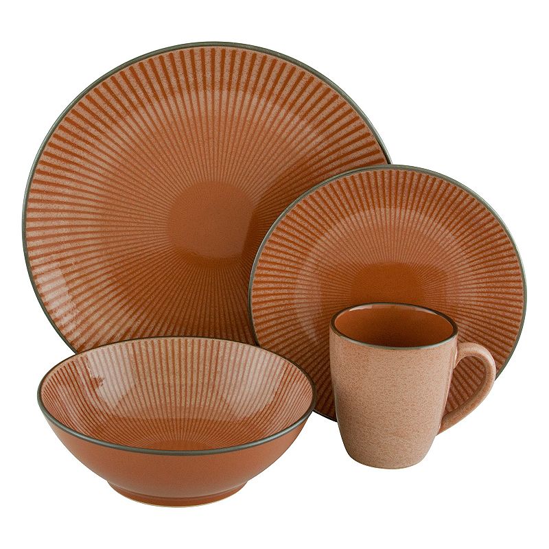 Brown Stoneware Dinnerware Set Kohl's