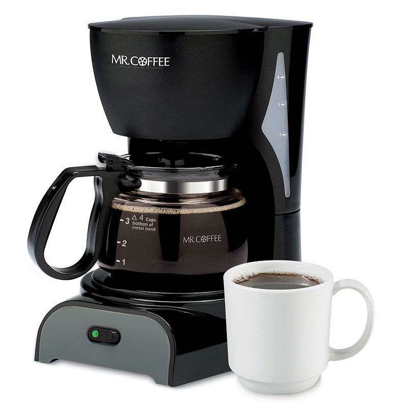 Mr. Coffee Switch DR Series 4-Cup Coffee Maker, Black