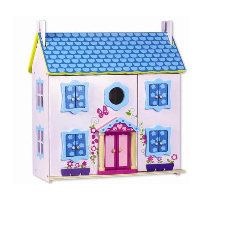 Classic World Wood Doll House with Furniture, Pink