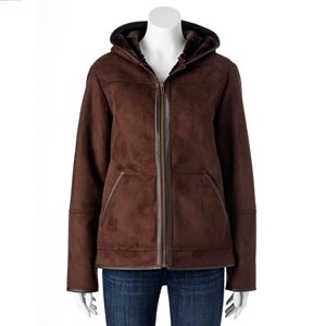 Women's Excelled Faux-Shearling Hooded Jacket