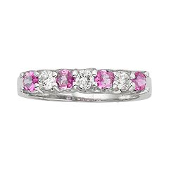 The Regal Collection Pink Sapphire & 1/3 Carat T.W. IGL Certified Diamond 14k Gold Ring by
