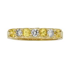 The Regal Collection Yellow Sapphire & 1/3 Carat T.W. IGL Certified Diamond 14k Gold Ring by