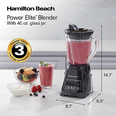 Hamilton Beach Power Elite Glass Jar Blender